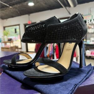 Elegant Black Heeled Sandals